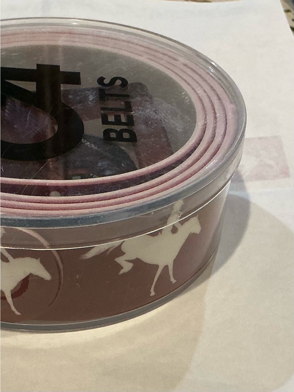 C4 Belt & Buckle set with Horse Print - Jump Maroon